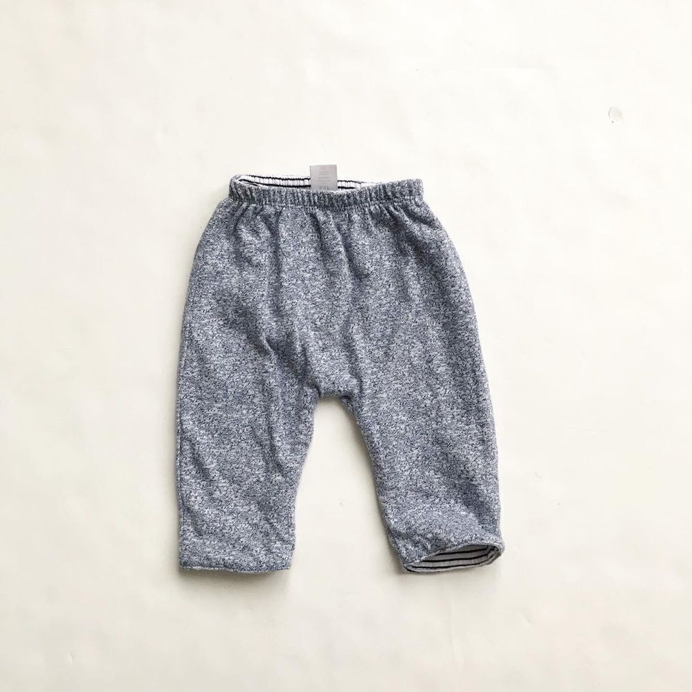 Babygap stripe/blue reversible casual pants EUC 0-3 months